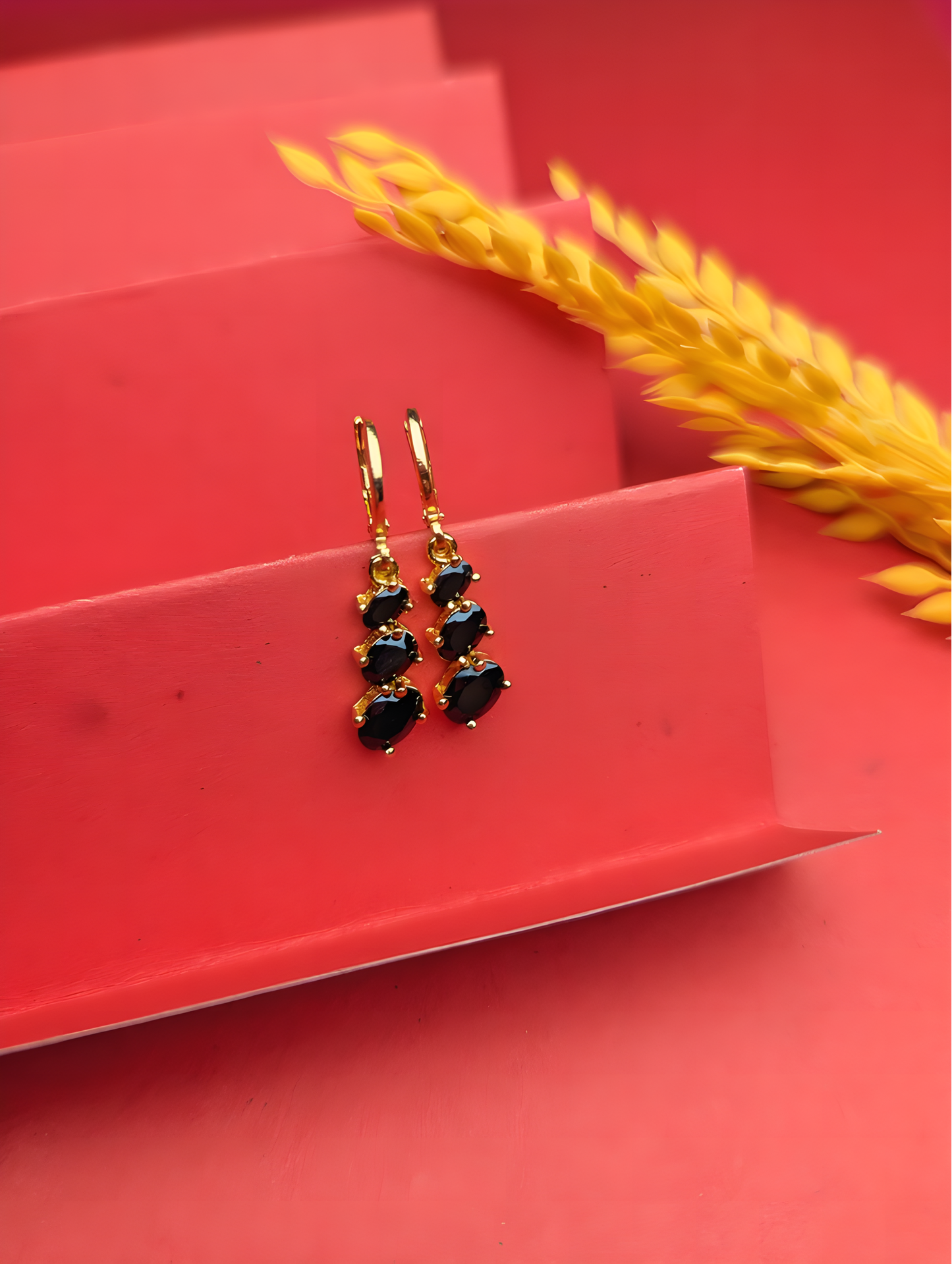 Elegant Midnight Drop Earrings